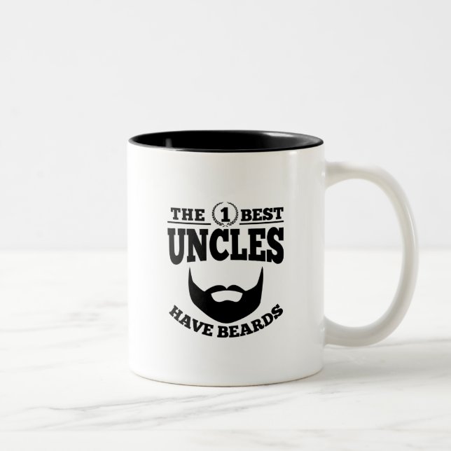 Tasse 2 Couleurs Les meilleurs oncles ont des barbes (Droit)