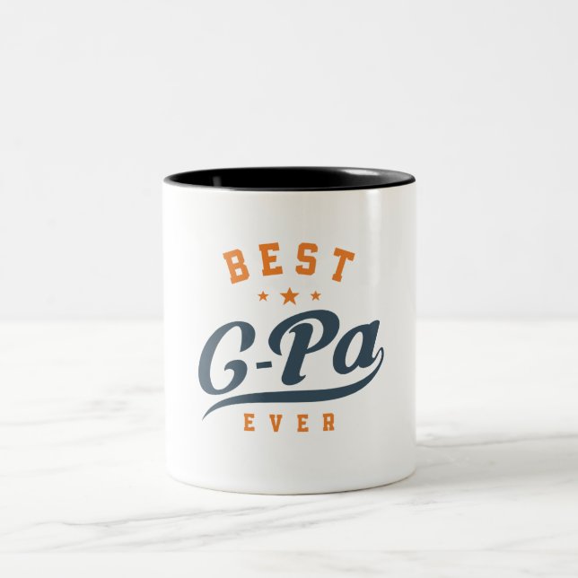 Tasse 2 Couleurs Les Mens Meilleur G-Pa Jamais Amusant Grand-Père (Centre)