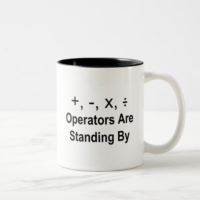 Tasse 2 Couleurs Les Opérateurs Se Tiennent Par (Droit)