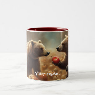 Tasse 2 Couleurs Les ours fantaisistes d'amis d'automne partagent u