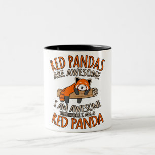 Tasse 2 Couleurs Les Pandas Rouges Sont Des Animaux De Compagnie Am
