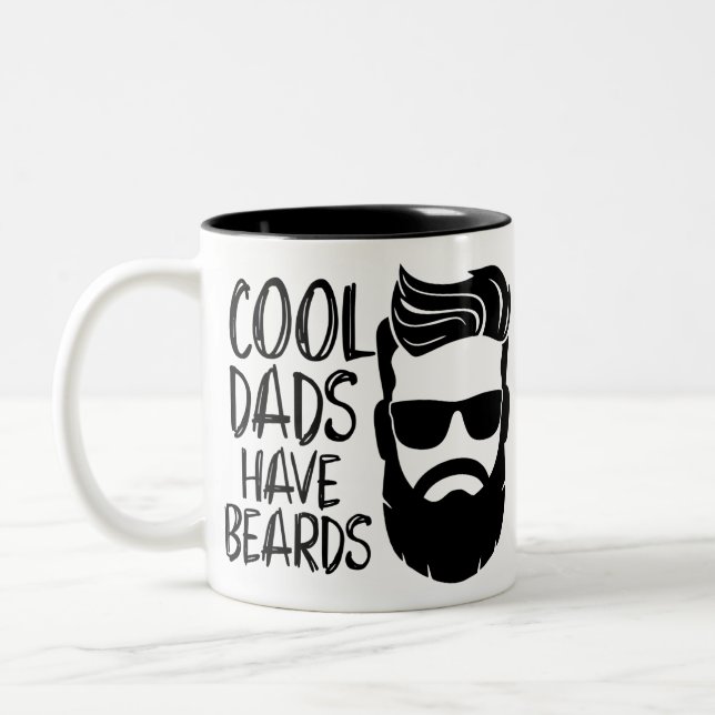 Tasse 2 Couleurs Les papas cool ont des barbes (Gauche)