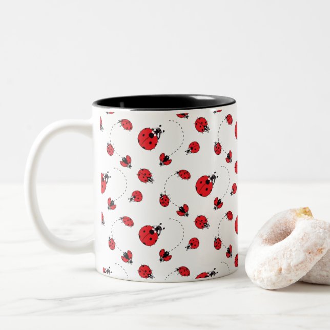Tasse 2 Couleurs Les petites coccinelles (Avec donut)