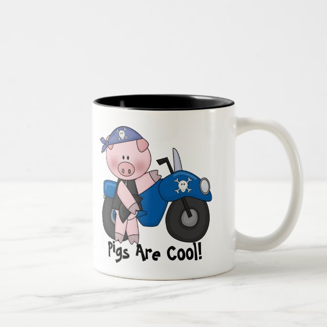 Tasse 2 Couleurs Les porcs sont frais (Droit)