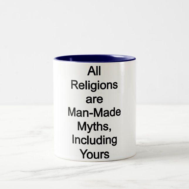 Tasse 2 Couleurs Les religions sont des mythes (Centre)