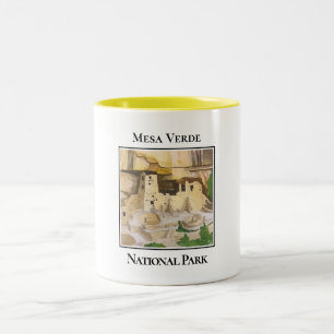 Tasse 2 Couleurs Les ruines de Mesa Verda dans le Parc National,
