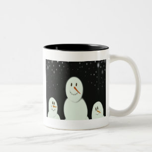 Tasse 2 Couleurs Les Snowmen Profitent De La Peinture Nocturne Star
