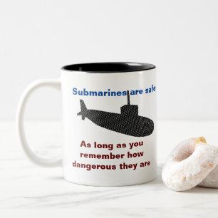 Tasse 2 Couleurs Les sous-marins sont sûrs