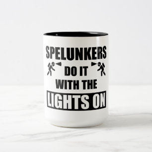 Tasse 2 Couleurs Les Spelunkers Le Font Avec Les Lumières Sur