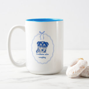 Tasse 2 Couleurs Les Suranalyseurs Remarquent Tout Chien Mignon 