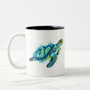 Tasse 2 Couleurs Les tortues amoureuses de JadeTurtle sauvent les t