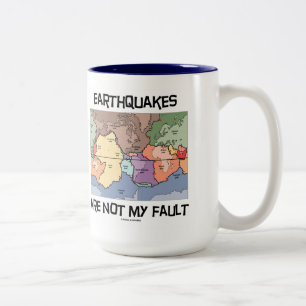 Tasse 2 Couleurs Les tremblements de terre ne sont pas ma carte tec