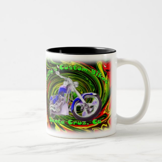 Tasse 2 Couleurs Les vélos de Willy (Droit)