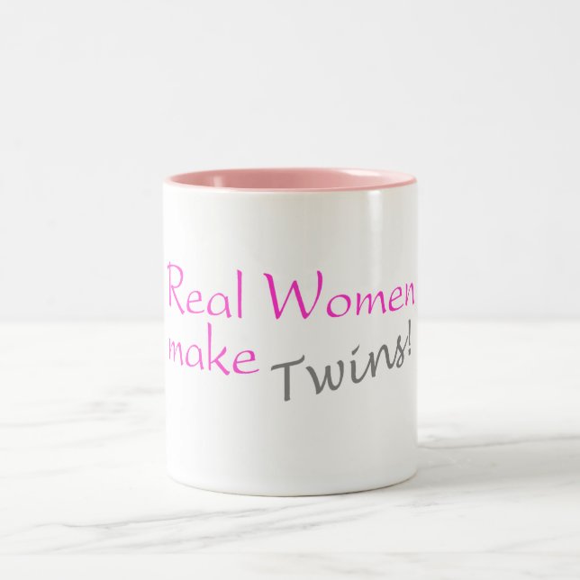 Tasse 2 Couleurs Les vraies femmes font des jumeaux (Centre)