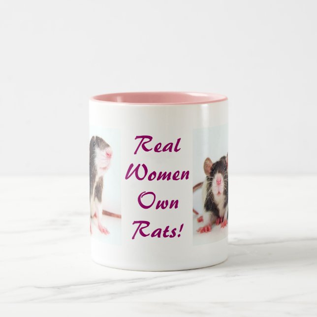 Tasse 2 Couleurs Les vraies femmes possèdent des rats ! (Centre)