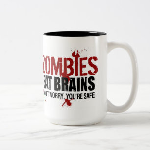 TASSE 2 COULEURS LES ZOMBIES MANGENT DES CERVEAUX