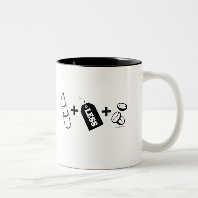Tasse 2 Couleurs Lesbienne au rouge à lèvres (Droit)