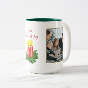 Tasse 2 Couleurs L'esprit de Noël Amour Paix & Joie 2 Photo