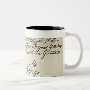 Tasse 2 Couleurs Lettre de George III à son grand-père