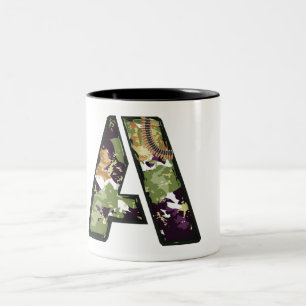 Tasse 2 Couleurs Lettre de style militaire de A