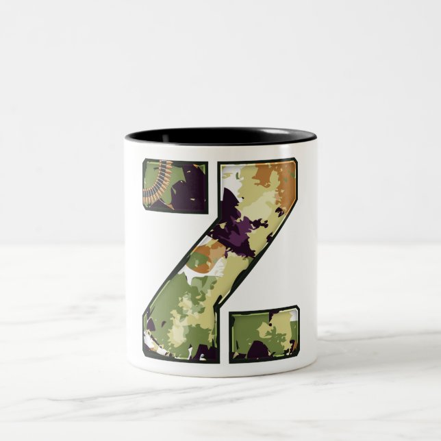 Tasse 2 Couleurs Lettre de style militaire de Z  (Centre)