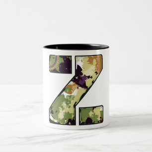 Tasse 2 Couleurs Lettre De Style Militaire Z