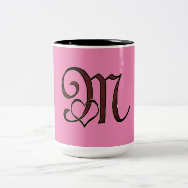 Tasse 2 Couleurs Lettre M (Centre)