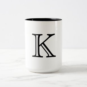 Tasse 2 Couleurs Lettre monogramme