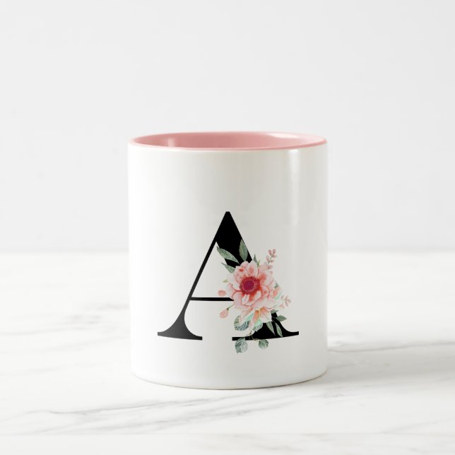 TASSE 2 COULEURS LETTRE MONOGRAMME A (Centre)