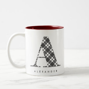 TASSE 2 COULEURS LETTRE PLAN A NOIR ET BLANC DE VACANCES