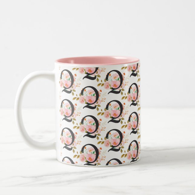 Tasse 2 Couleurs Lettre Q (Gauche)