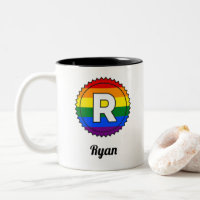 Lettre R Initial & Nom Gay pride Rainbow Monogramm