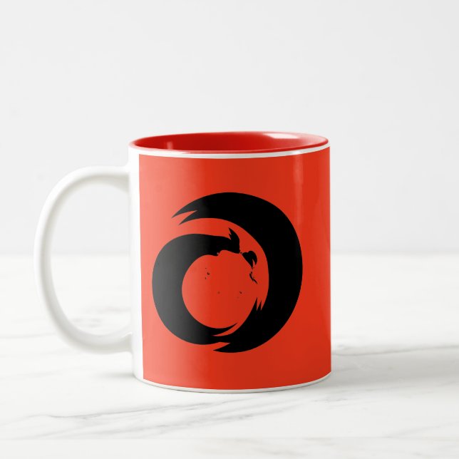 Tasse 2 Couleurs Lettre stylisée "A" Monogramme Art moderne (Gauche)