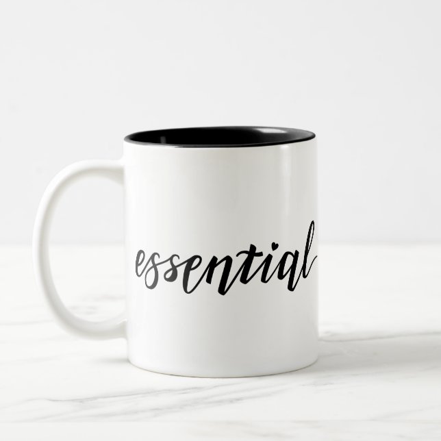 Tasse 2 Couleurs Lettres essentielles pour les travailleurs de prem (Gauche)