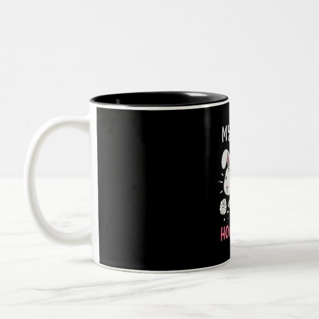 Tasse 2 Couleurs L'Étudiant De Lapin Retourne À L'École (Gauche)