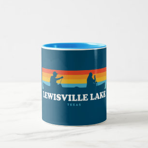 Tasse 2 Couleurs Lewisville Lake Texas Canoe