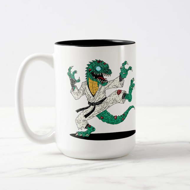 Tasse 2 Couleurs Lézard Zombie Kung Fu (Gauche)