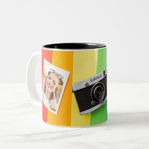 Tasse 2 Couleurs LGBT Pride Gay Lesbian Photo Nom personnalisé