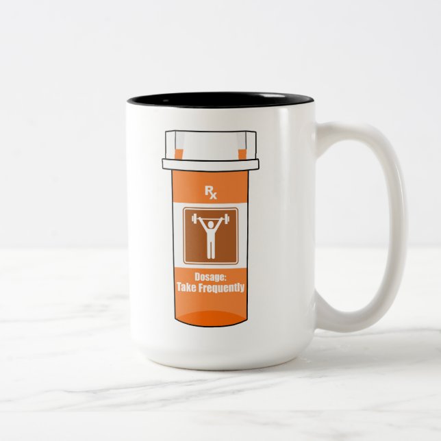 Tasse 2 Couleurs L'haltérophilie est ma drogue (Droit)