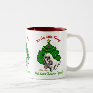 Tasse 2 Couleurs Lhasa Apso Cadeaux de Noël