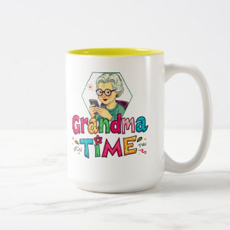 Tasse 2 Couleurs L'heure de Mamie