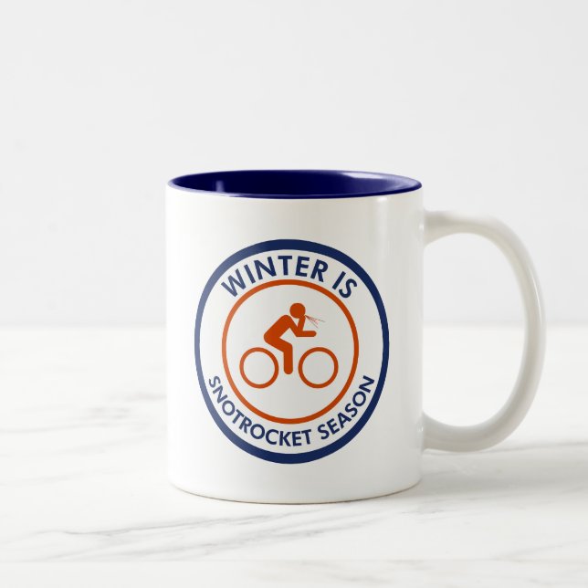 Tasse 2 Couleurs L'Hiver Est Snot Rocket Saison Cyclisme (Droit)