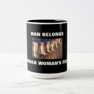TASSE 2 COULEURS L'HOMME APPARTIENT SOUS LES PIEDS DE LA FEMME !