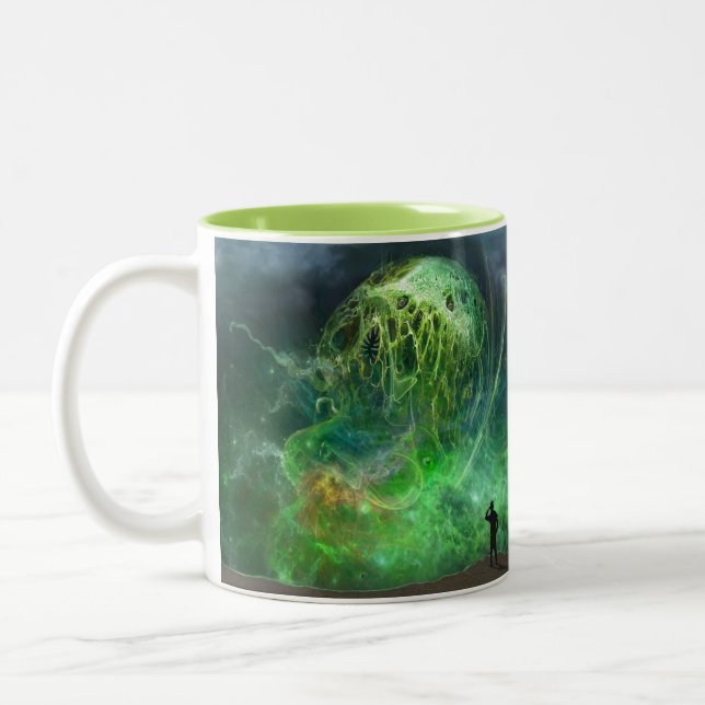 Tasse 2 Couleurs L'horreur cosmique indescriptible de Lovecraftian (Gauche)