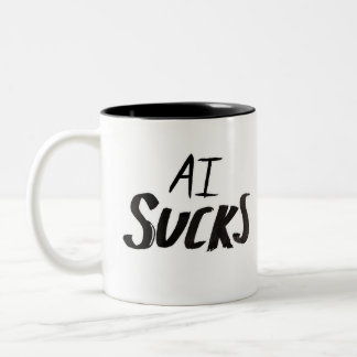 Tasse 2 Couleurs L'IA craint la conception de protestation anti-Ia
