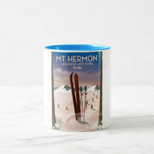 Tasse 2 Couleurs Liban et Syrie Mt Hermon Ski