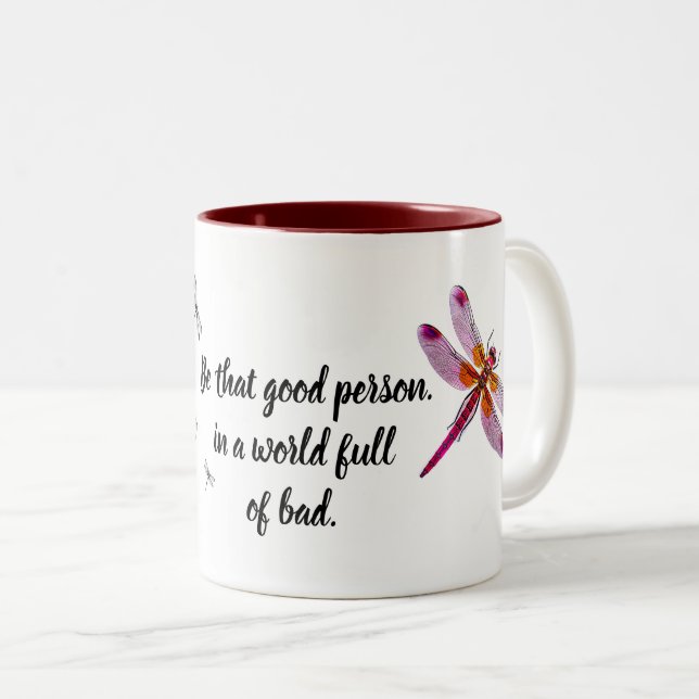 Tasse 2 Couleurs libellule (Devant droit)