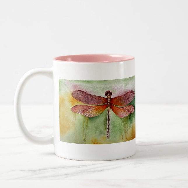 Tasse 2 Couleurs Libellule au coucher du soleil (Gauche)