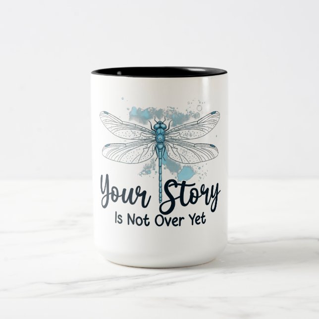 Tasse 2 Couleurs Libellule Inspirante (Centre)