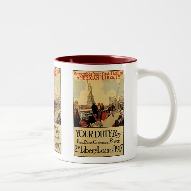 Tasse 2 Couleurs Liberté américaine (Droit)